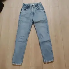 MOUSSY ハイウエストデニムライトブルー