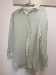 シアーシャツ グリーン フリーサイズ
