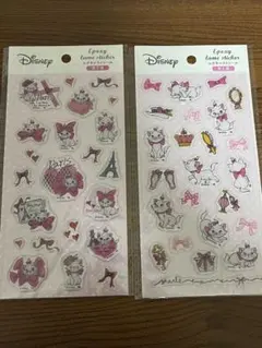 ディズニー　おしゃれキャット　マリーちゃん　エポキシラメシール　2点セット