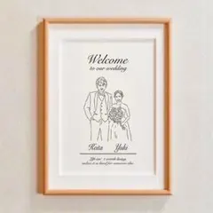 ウェルカムボード｜ウェディング｜似顔絵オーダーメイド