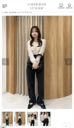 CAPRICIEUX LE'MAGE ドット柄 シアー 長袖 トップスのサムネイル