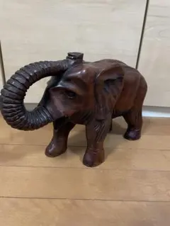 象　置物　木製