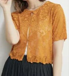 RETRO GIRL オレンジ 半袖 トップス