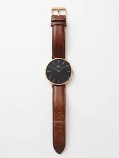 Daniel Wellington 腕時計 ブラック文字盤 ゴールド ブラウン
