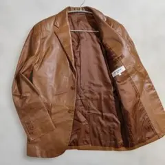 【山羊革】ロートレアモン メン レザージャケット キャメル L 訳あり