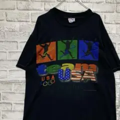 USA製90sヴィンテージTシャツ！シングルステッチ　ブラック半袖古着L24