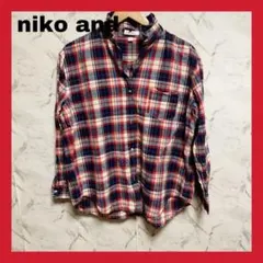 niko and... ニコアンド  長袖シャツ　チェック柄