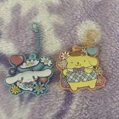 サンリオ　ラバーマスコット　シナモロール　ポムポムプリン