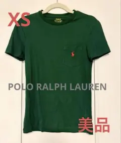 【美品】秋色RALPH LAUREN Tシャツ XS 深緑 レディースも◎