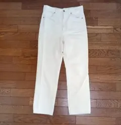 GU ストレートデニムパンツ オフホワイト 大きめのМ