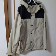 CAMP7 フード付きマウンテンパーカー ベージュ/ブラック