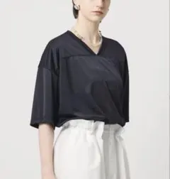 ユナイテッドアローズ ☆ ASTRAET VネックTシャツ ネイビー サテンのサムネイル