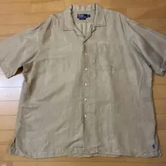 サンドベージュ ラルフローレン caldwell オープンカラーシャツ