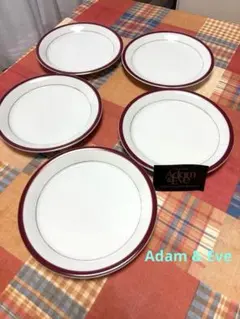 未使用　Adam & Eve アダムとイヴ　ケーキ皿　プレート5枚セット たち吉