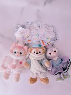ダッフィー ダンシングスノーフレークス　ぬいぐるみバッジ