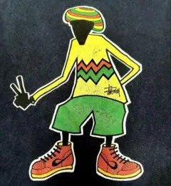 激レア OLD STUSSY『RAGGAMON』黒タグ　ナイキ 80`S ラスタ