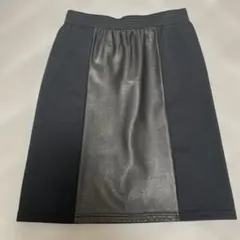 黒膝丈スカート（総丈51.5cm)