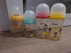 Pigeon 哺乳瓶 4本セット ミッキー　母乳実感　160ｍｌ　240ml