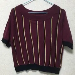 w closet ストライプ ニット