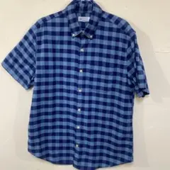 GAP ギンガムチェック 半袖シャツ ブルーのサムネイル
