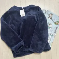 新品 mofusand パジャマ 上下セットアップ ネイビー L しまむら