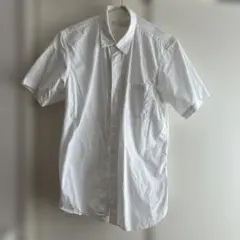 MUJI コットン100% 半袖シャツ L ホワイト　メンズ