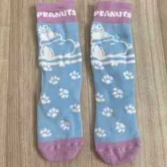 スキー靴下　スヌーピー 子ども用ソックス 水色