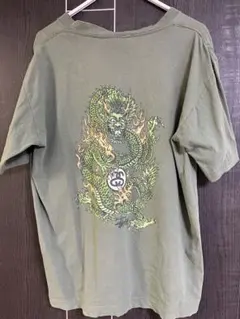 【激レア】Stussy Tシャツ ドラゴン 90年代赤青タグ サイズ:L