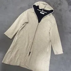 スーパーハッカ　ロング　カーディガン　ジップアップ
