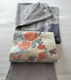 訪問着 着物セット 作家物 辻が花 絞り 暈し染め 銀彩 正絹　帯①か②選択可能