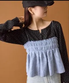 【新品】mystic ミスティック　チュールチェックビスチェ　♡のサムネイル