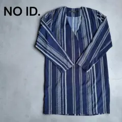 NO ID. ノーアイディー ストライプ柄 ロングシャツ