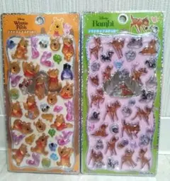 r*☆様 ディズニー　プーさん&バンビ　プチドロップステッカー　2点セット