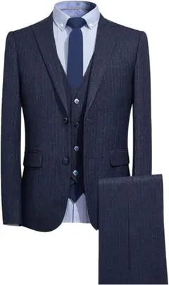 ミラーユー] メンズ スーツセット スーツ スリーピース スリム 2XL