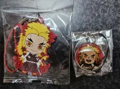 鬼滅の刃　ラバーストラップ　メタルキーストラップ　煉獄杏寿郎　未使用