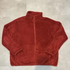 UNIQLO ファーリーフリースフルジップジャケット XL 赤　レッド