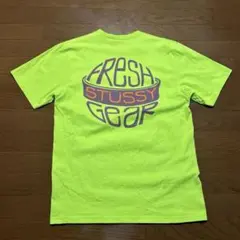 現行 stussy FRESH STÜSSY GEAR Tシャツ 蛍光グリーン