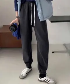 ＊裏起毛 ジョガーパンツ コーデュロイ ダークグレー＊