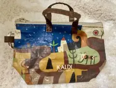 カルディ伝説柄カラビナ付きミニバッグ