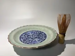 古鍋島　青磁染付　皿　172