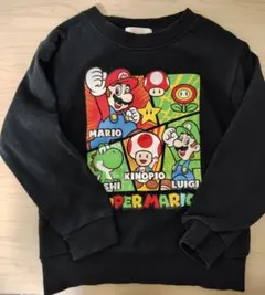 SUPER MARIO キッズ トレーナー ブラック 120cmのサムネイル
