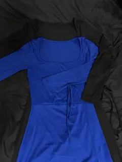 SHEINワンピース 青・黒 XS