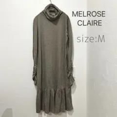 ✨超美品❤️【メルローズクレール】(M)/ニットワンピース/裾フレア/袖口ギャザー
