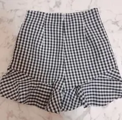 titty&co. ギンガムチェック フリルショートパンツ