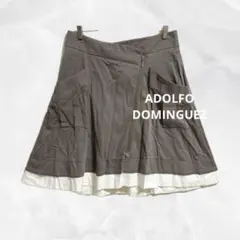 c67【アドルフォドミンゲス】フレアラップスカートバイカラーミニ大人可愛いY2K