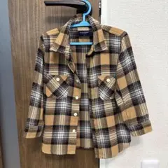 バックナンバー　長袖シャツ　キッズ　男の子　女の子　100㎝　チェック
