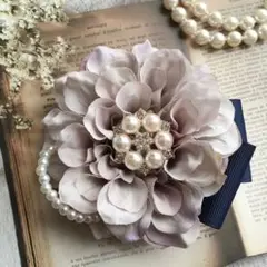 《LN6》　コサージュ　フォーマル　卒業式　卒園式　入学式　ラベンダークリーム