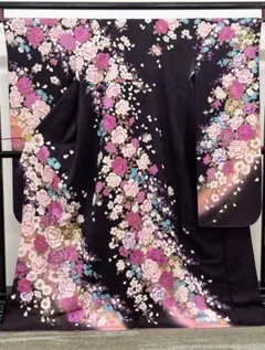 振袖 銀通し 銀彩 紋意匠 コスモス 身丈172cm MO3785 - メルカリ
