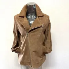 theory luxe ブラウン スエード ライダースジャケット 038 美品のサムネイル