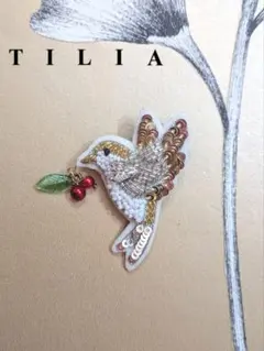 TILIA チリア 田川啓二 ブローチ 鳥 GOLD ビーズのサムネイル